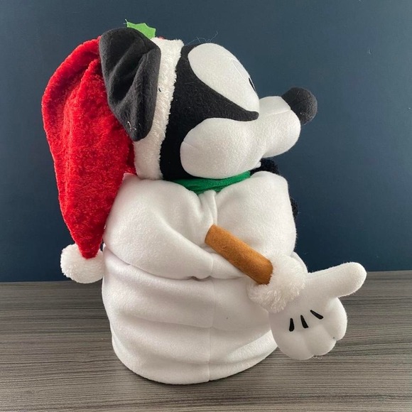 NWT Disney Mickey Mouse Snowman Collapsible Holiday Fabric Décor 24" - Picture 6 of 7